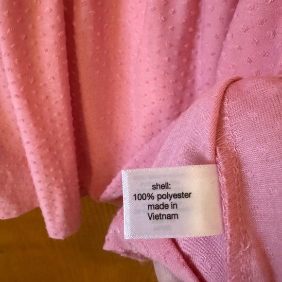 Lane Bryant  Pink Textured Blouse - Picture 4 of 4